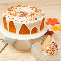 Wide View Image Autumn Harvest Cake