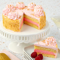 Wide View Image Pink Champagne Cake