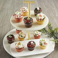 Wide View Image Mini Holiday Cupcakes