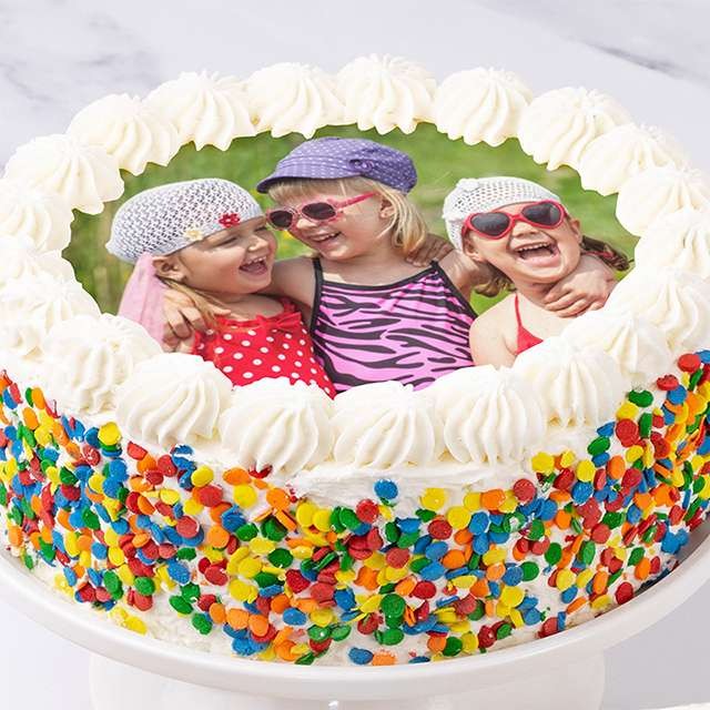 Gluten-Free Happy Birthday Photo Cake