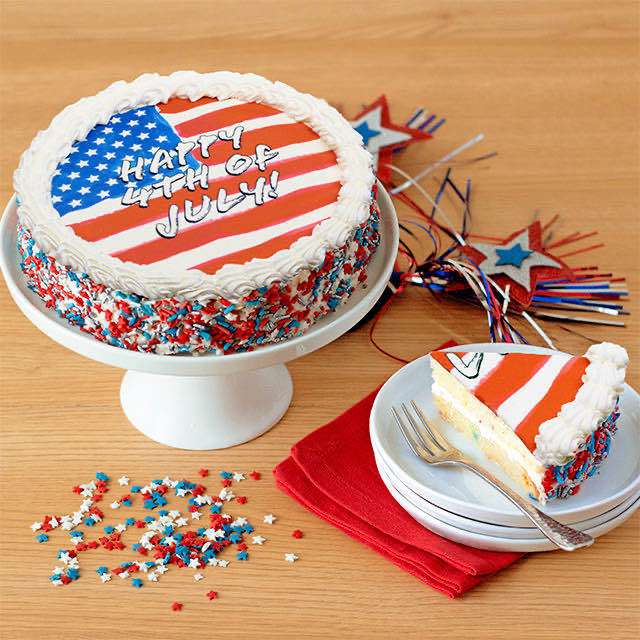 Fourth of July Flag Cake 